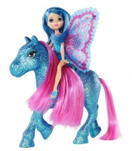 Barbie Mini Fee and Pony - Glitter Pink /blue T7470