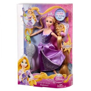 Disney Princesses rapunzel doll poses and style W5581