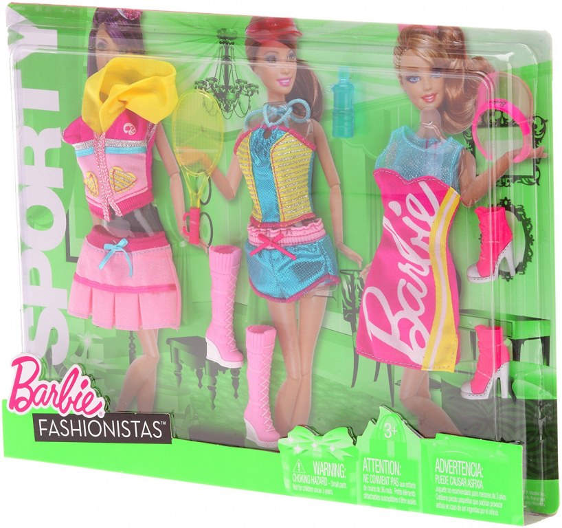 Barbie fashionistas Vêtements 3 Tenues Sporty T7490 Jouet de reve