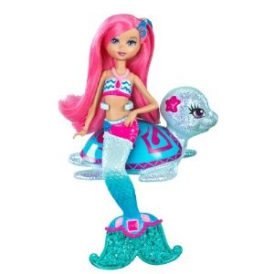 Barbie et le secret des sirènes Mini poupée fée et sa tortue W2887
