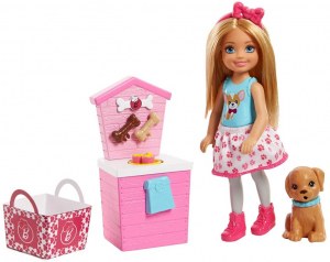Barbie Chelsea mini poupee animalerie avec friandises FHP67 