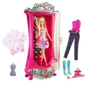 Barbie - Armoire Paillettes Magiques 